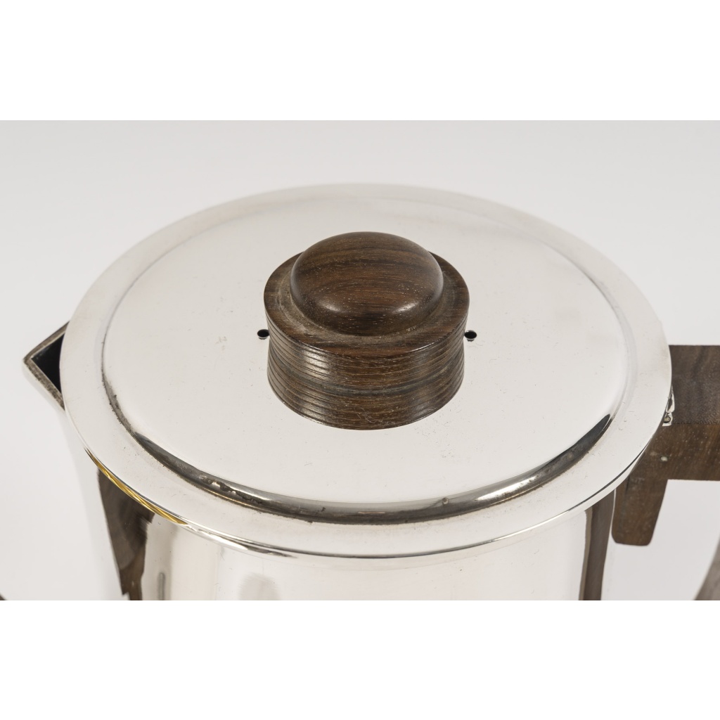Fouquet Lapar – Service thé café 3 pièces argent massif ART DECO 18