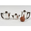 Fouquet Lapar – Service thé café 3 pièces argent massif ART DECO 45
