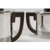 Fouquet Lapar – Service thé café 3 pièces argent massif ART DECO 46