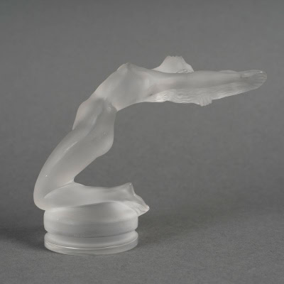 1931 René Lalique – Mascotte Automobile Chrysis Verre Blanc