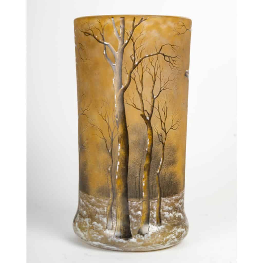 1905 -Daum Nancy :vase « arbres sous la neige «  5