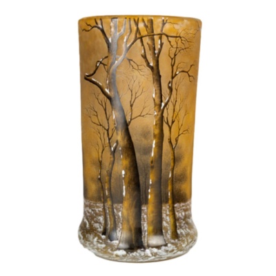 1905 -Daum Nancy :vase « arbres sous la neige « 
