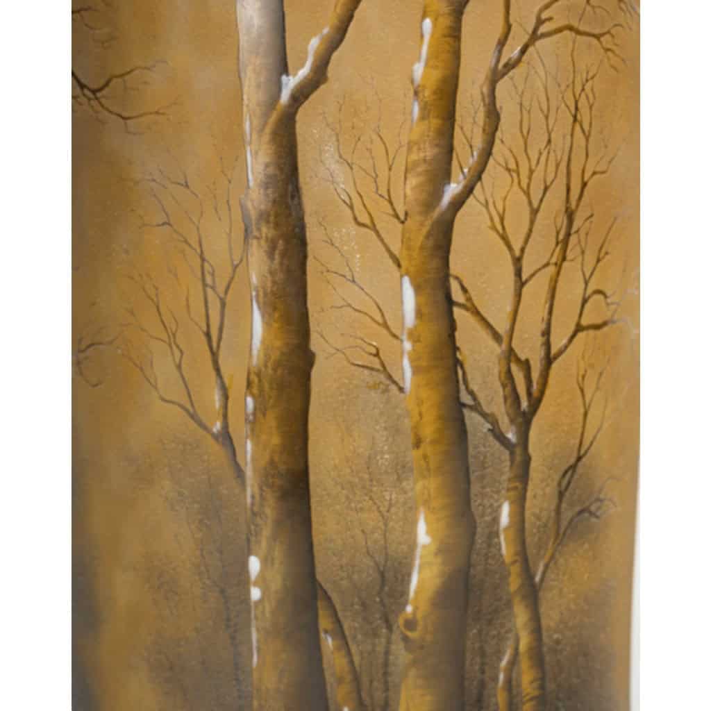 1905 -Daum Nancy :vase « arbres sous la neige «  7
