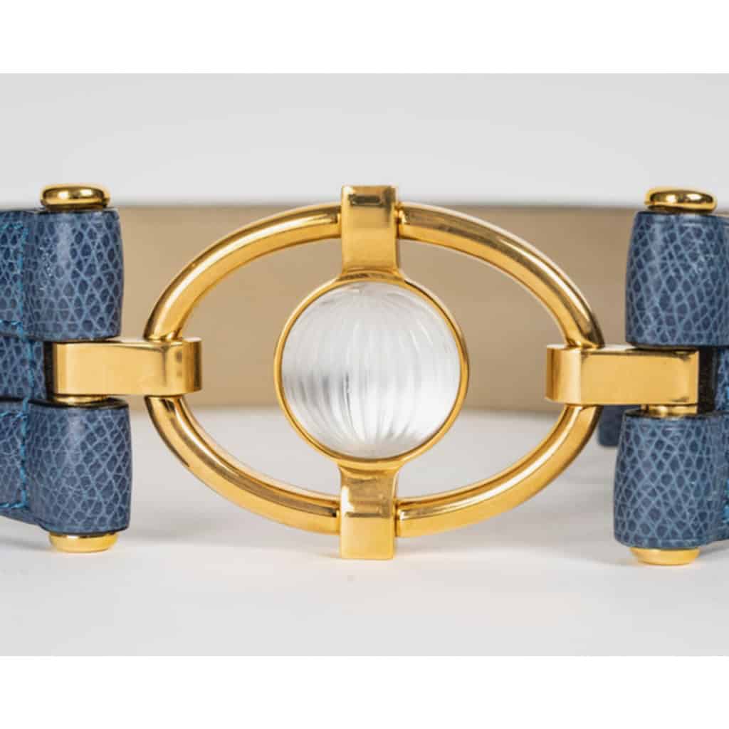 LALIQUE : Ceinture cuir et cristal 4