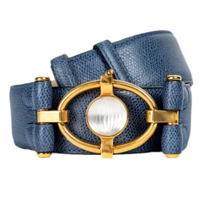 LALIQUE : Ceinture cuir et cristal