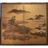 Paravent japonais à 2 panneaux époque Edo 17/18ème siècle 13