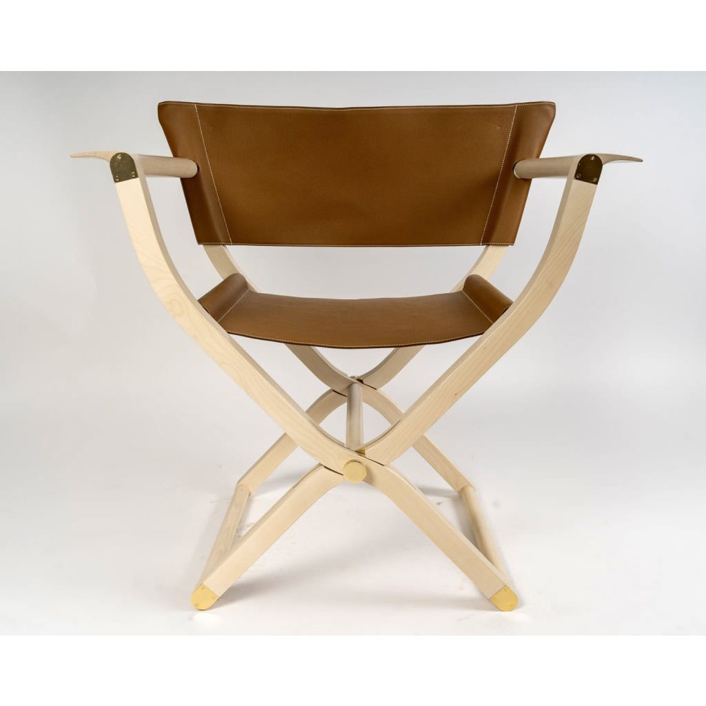 Hermès – Fauteuil Pliant Pippa Cuir Et Bois 3