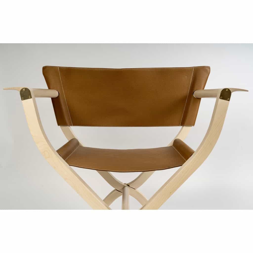 Hermès – Fauteuil Pliant Pippa Cuir Et Bois 6