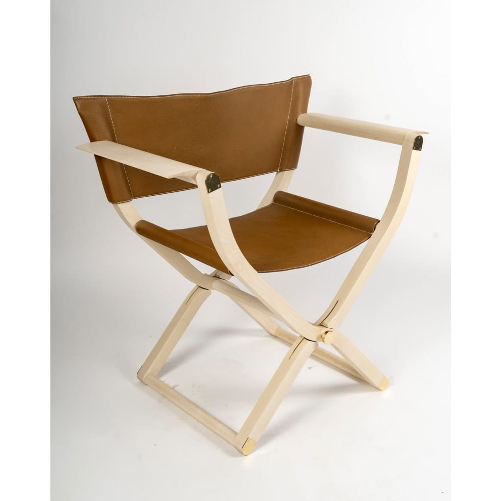 Hermès – Fauteuil Pliant Pippa Cuir Et Bois 5
