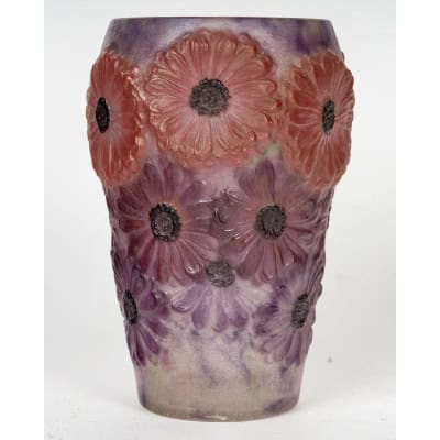 1920 Gabriel Argy Rousseau – Vase Soucis Pâte De Verre