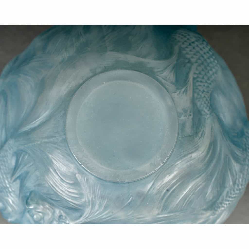 1924 René Lalique – Vase Formose Verre Opalescent Patiné Bleu 6