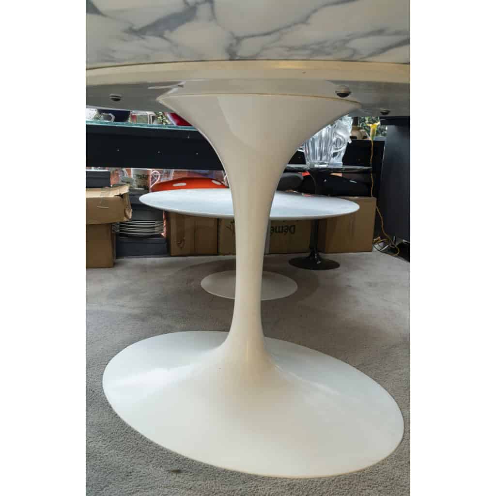 Eero SAARINEN (1910-1961) – KNOLL : Table Ovale 198 cm -Arabescato, Circa 1990 11