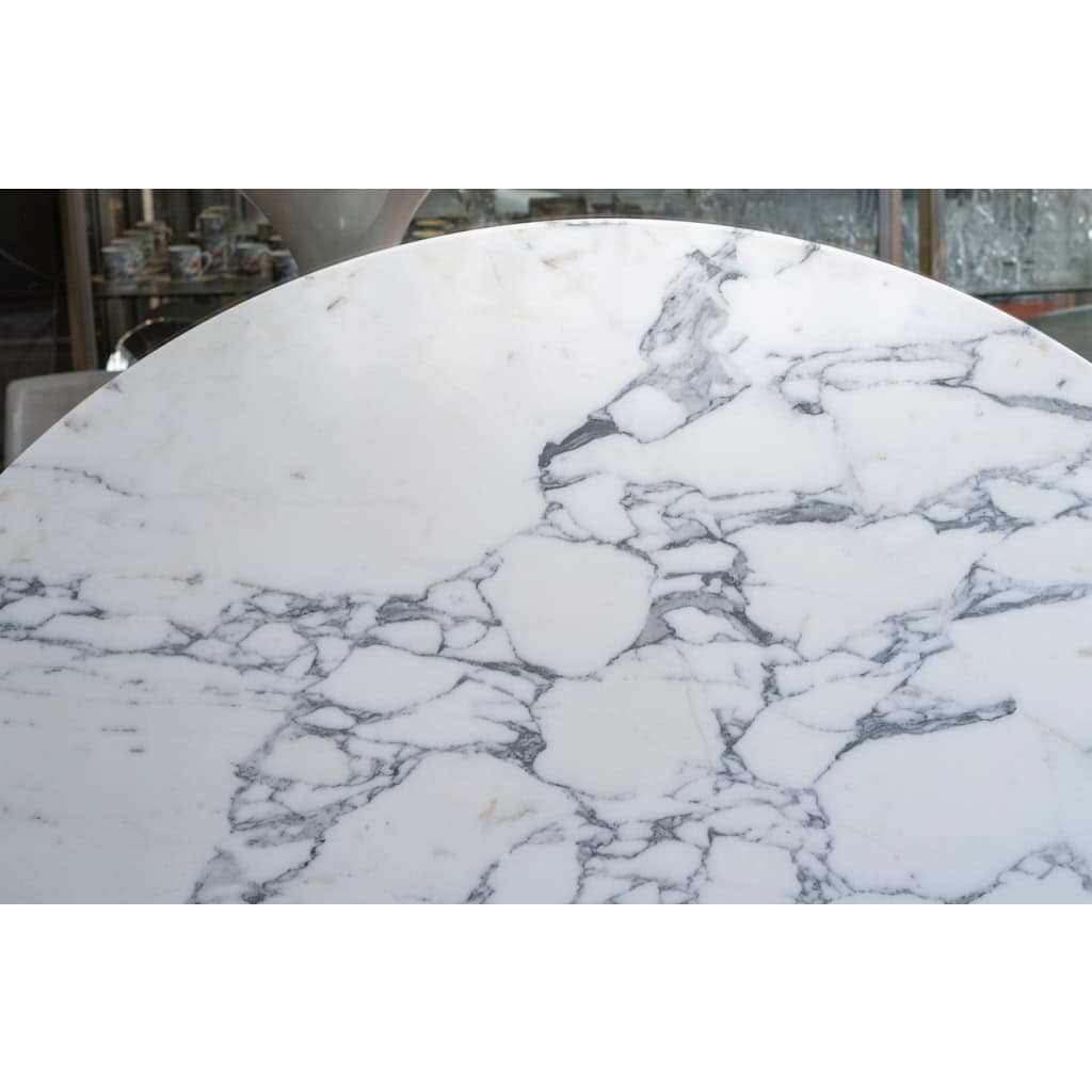 Eero SAARINEN (1910-1961) – KNOLL : Table Ovale 198 cm -Arabescato, Circa 1990 6