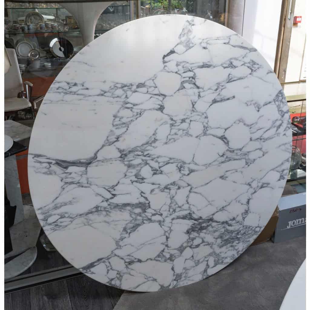 Eero SAARINEN (1910-1961) – KNOLL : Table Ovale 198 cm -Arabescato, Circa 1990 5