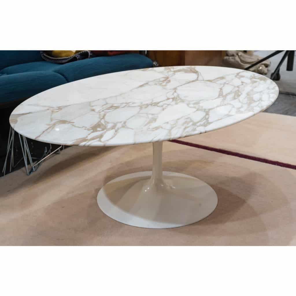 Eero SAARINEN (1910-1961) – KNOLL : Table Ovale 198 cm -Arabescato, Circa 1990 4