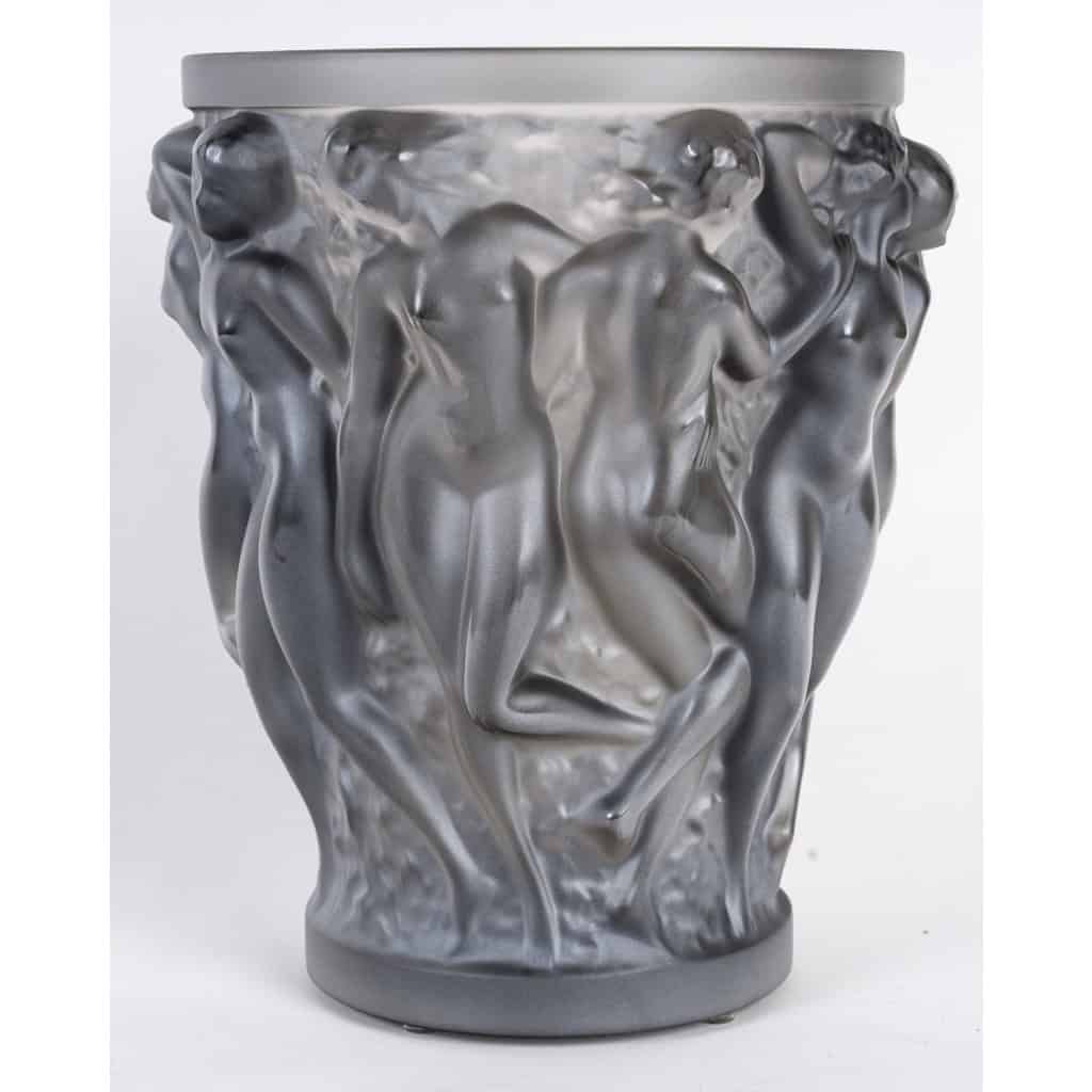 Lalique France – Vase Bacchantes Cristal Bronze – Neuf 4