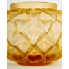 Lalique France – Art Deco Vase Languedoc Cristal Verre Jaune Ambré 13