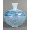 1923 René Lalique – Vase Lièvres Verre Opalescent Patiné Bleu 16