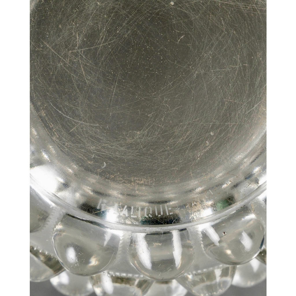 1933 René Lalique – Art Déco Vase Mossi Verre Blanc 7