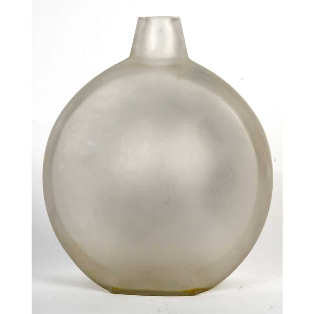 1920 René Lalique – Vase Deux Moineaux Bavardant Verre Blanc Patiné Gris 6