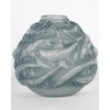 1927 René Lalique – Vase Oléron verre blanc patiné bleu 10