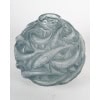 1927 René Lalique – Vase Oléron verre blanc patiné bleu 12