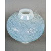 1924 René Lalique – Vase Aras Verre Opalescent Patiné Bleu 9