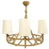 1950 Lustre en rotin de Louis Sognot 8