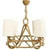 1950 Lustre en rotin de Louis Sognot 9