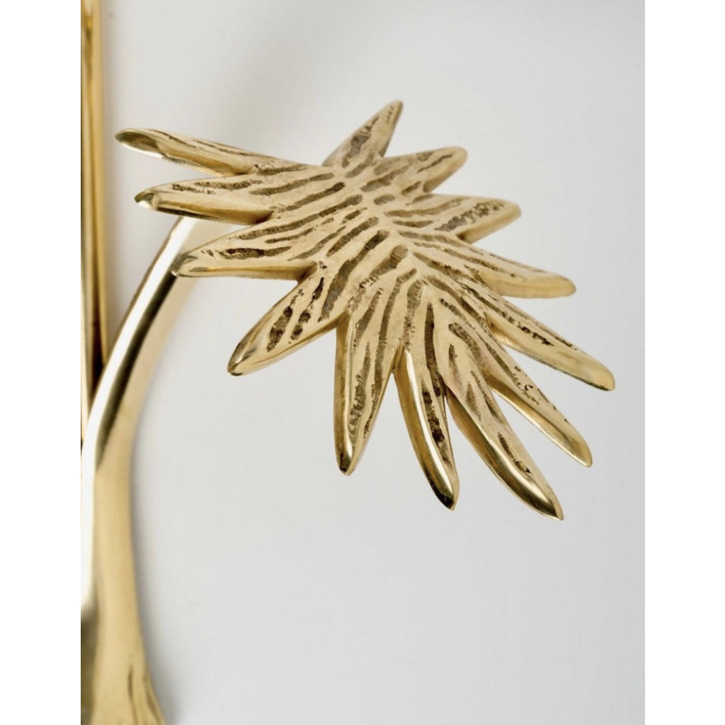 1960 Paire d’appliques « Feuillage » en bronze Maison Roche 5