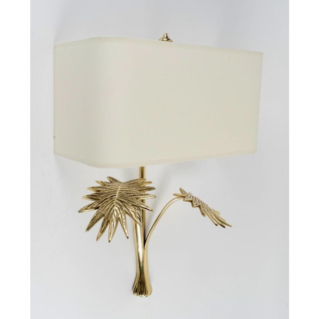 1960 Paire d’appliques « Feuillage » en bronze Maison Roche 7