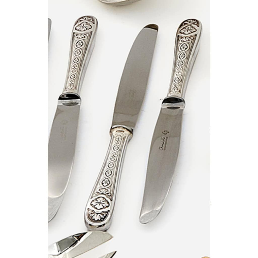 Christofle, Modèle « Villeroy » Ménagère 127 p Métal Argenté 6