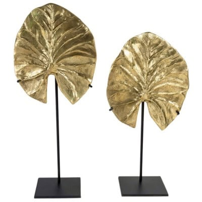 1970 Feuille en bronze doré dessinée par Christiane Charles Maison Charles 3