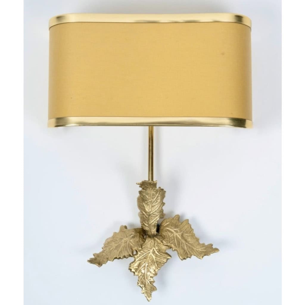 1970 Paire d’appliques murales en bronze par la Maison Charles 6