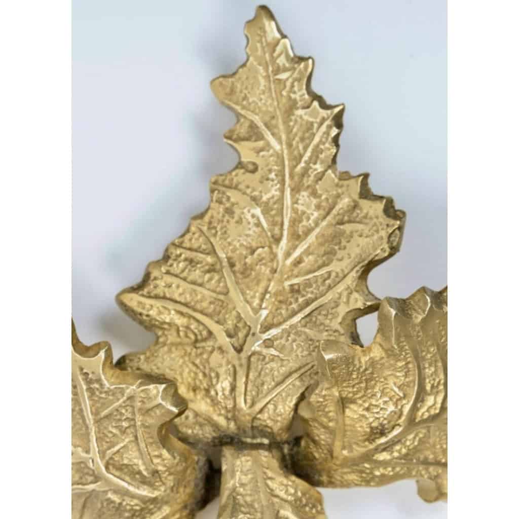 1970 Paire d’appliques murales en bronze par la Maison Charles 5