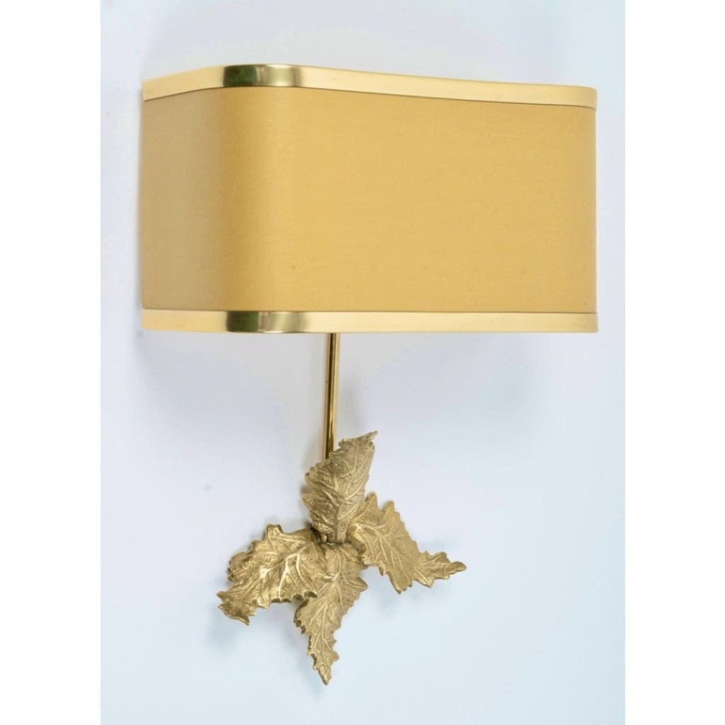 1970 Paire d’appliques murales en bronze par la Maison Charles 7