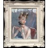 DOMERGUE Jean Gabriel Peinture XXè Jeune femme pensive Huile sur Isorel Signée Archives Willer 22