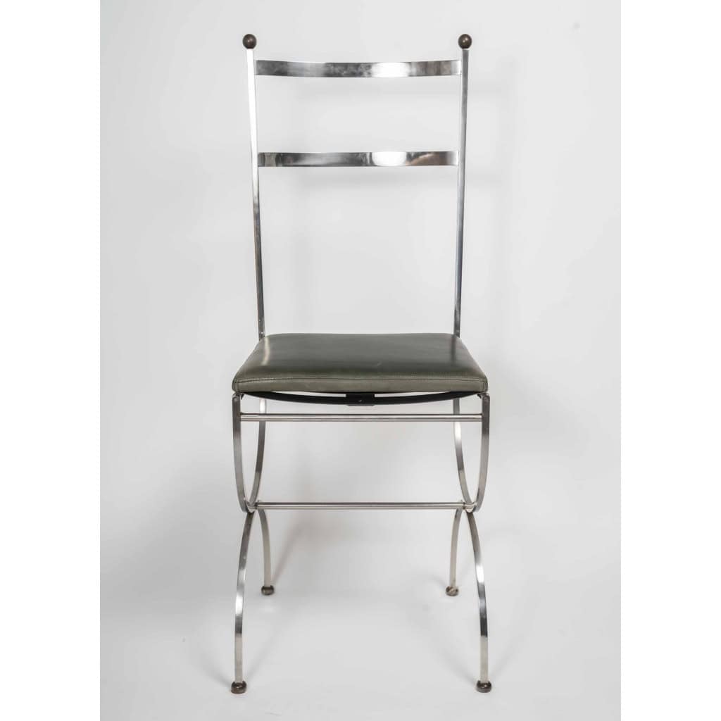 Broissand / Santangelo (attribué à). Ensemble de 6 chaises Design. Années 70. 7