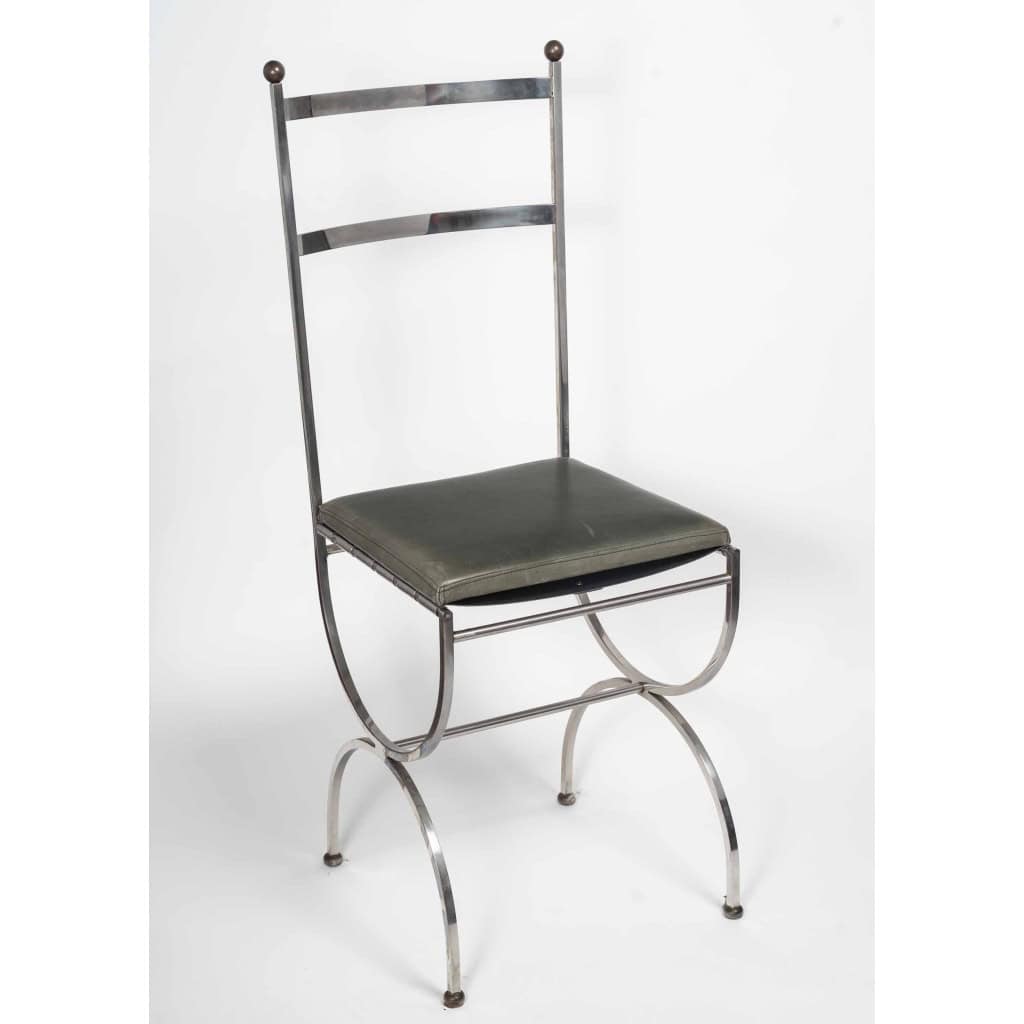 Broissand / Santangelo (attribué à). Ensemble de 6 chaises Design. Années 70. 5