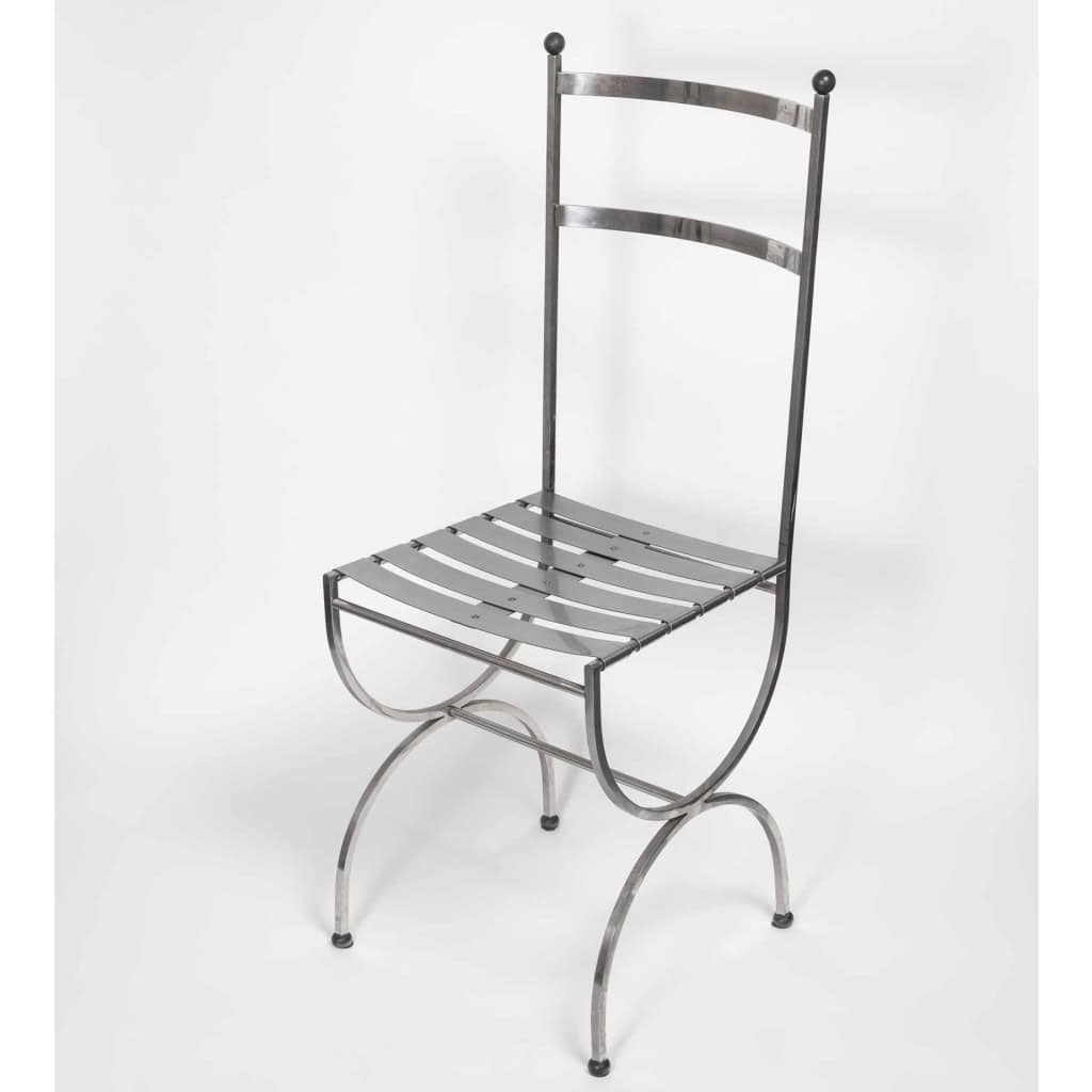 Broissand / Santangelo (attribué à). Ensemble de 6 chaises Design. Années 70. 9