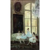 HERVE Max Les danseuses au repos Huile sur toile signée Certificat d’authenticité 12