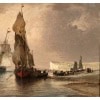 NOEL Jules Le Tréport en 1870 Huile sur toile signée située et datée Certificat d’authenticité 18