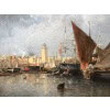 NOEL Jules Tableau Français Ancien 19è Port En Normandie Huile Sur Toile Signée Et Datée Certificat d’authenticité 20