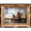 NOEL Jules Tableau Français Ancien 19è Port En Normandie Huile Sur Toile Signée Et Datée Certificat d’authenticité 29