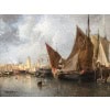 NOEL Jules Tableau Français Ancien 19è Port En Normandie Huile Sur Toile Signée Et Datée Certificat d’authenticité 27