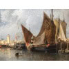 NOEL Jules Tableau Français Ancien 19è Port En Normandie Huile Sur Toile Signée Et Datée Certificat d’authenticité 24