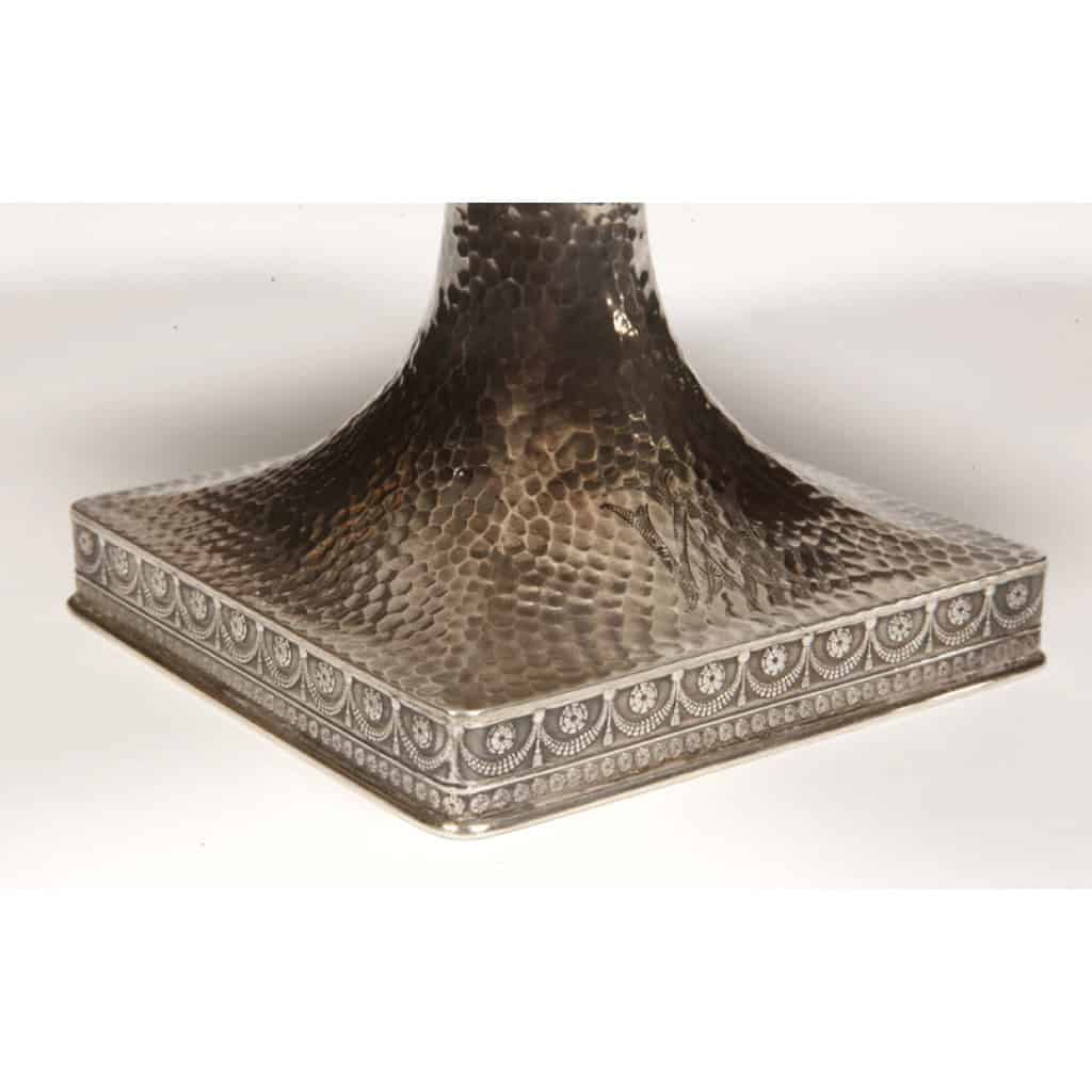 GORHAM – Paire de Coupes en argent massif martelé Birmingham XXe 5