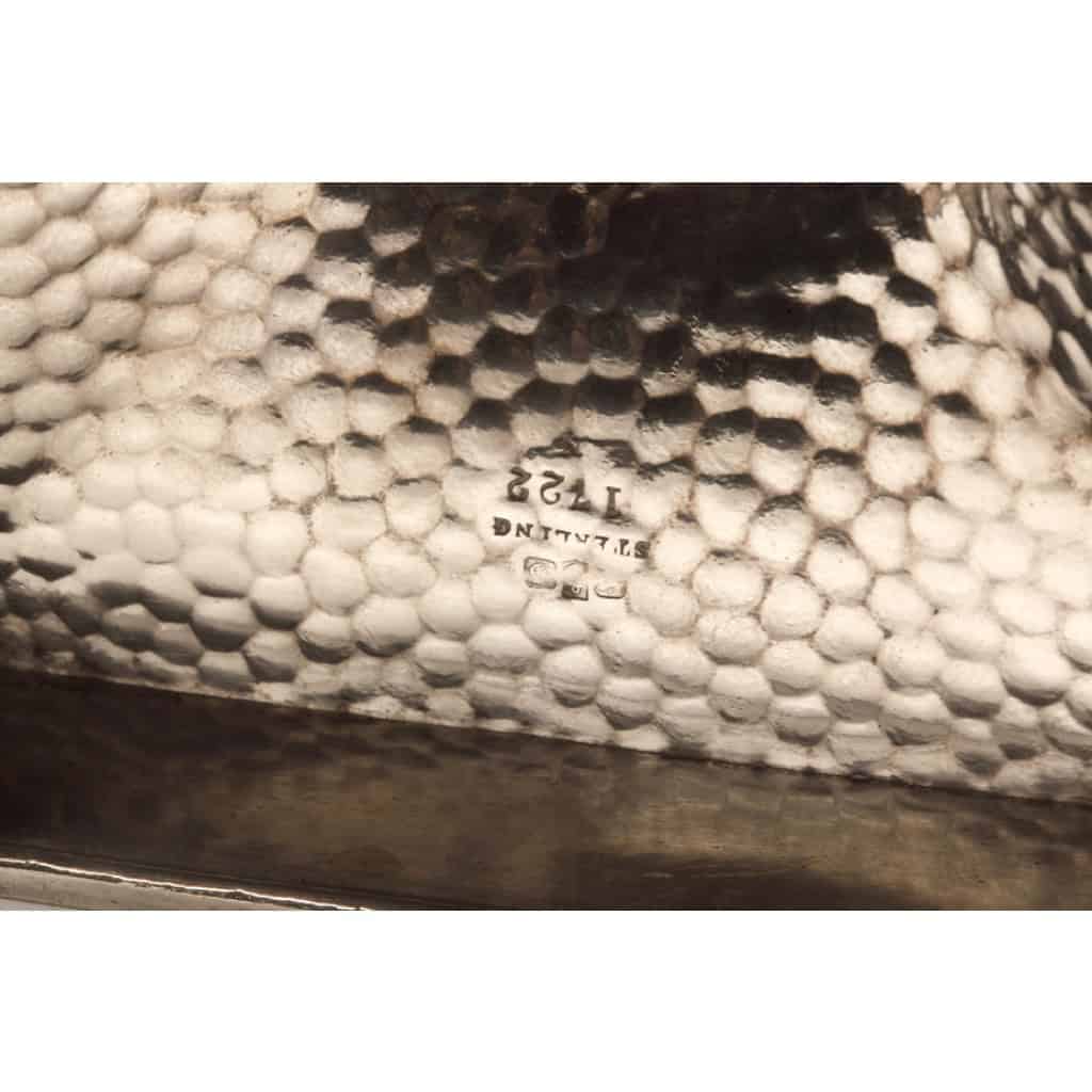 GORHAM – Paire de Coupes en argent massif martelé Birmingham XXe 6