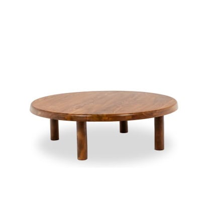Pierre Chapo. Table basse en orme massif blond. Années 1970. LS64913509U
