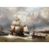 MUSIN François Ecole Belge 19è Marine Navires Quittant Le Port Huile sur Toile Signée Certificat d’authenticité 17